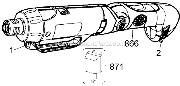 Page A Diagram and Parts List for PD600G Type 1 Black and Decker Screwdriver